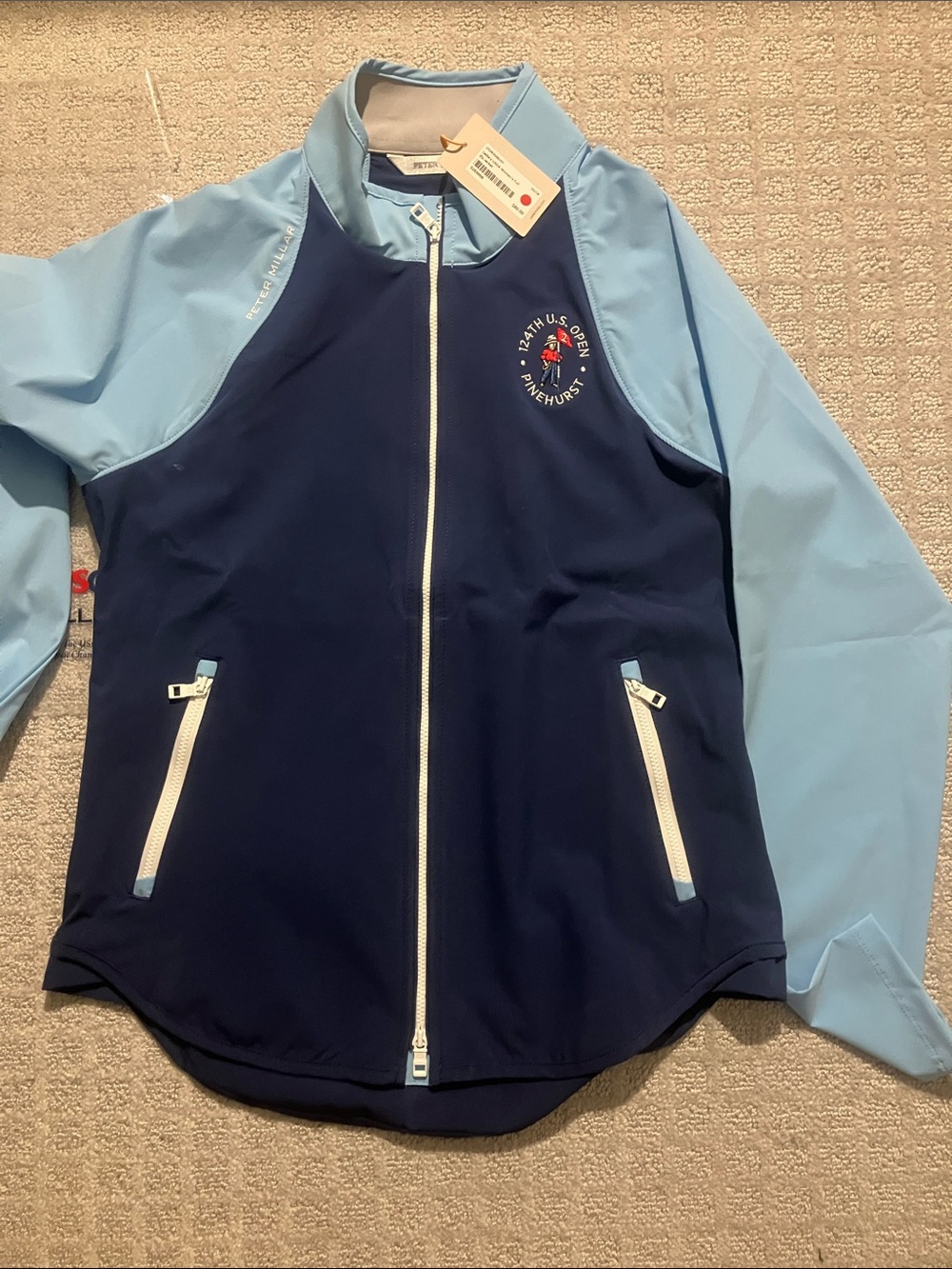 Peter Millar Navy and Light Blue Softshell Jacket - NWT M
